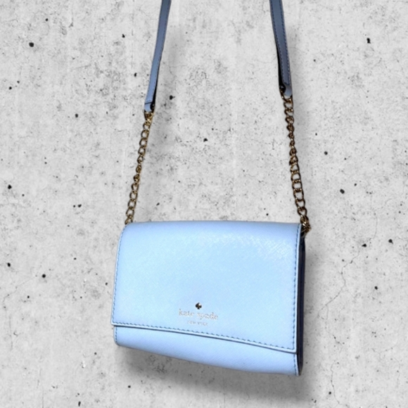kate spade Handbags - Kate Spade Mini Flap Cross Body Periwinkle Blue
